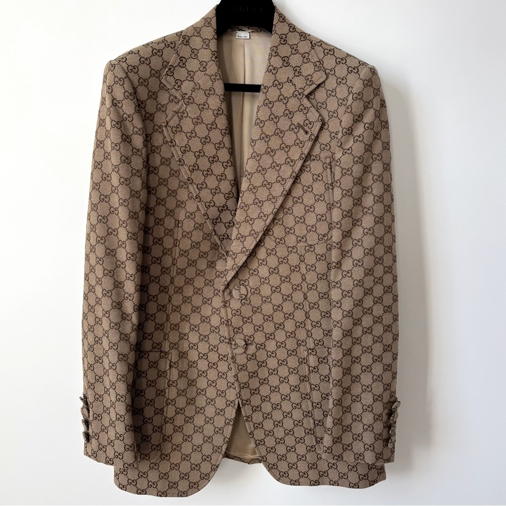 Gucci GG Cotton Blend Canvas Jacket